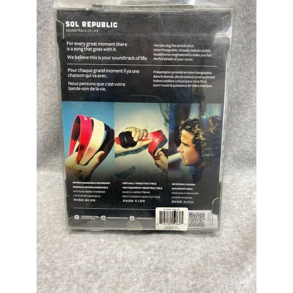 SOL REPUBLIC Sound Track Master Interchangeable Headband Purple New in Box - Picture 2 of 5